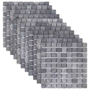 vidaXL Mosaik Fliser Gr&aring; 30 x 30 cm Marmor