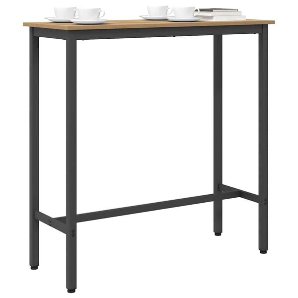 vidaXL bord Artisan Egetr&aelig; 100 x 40 x 100,5 cm Ingeni&oslash;rtr&aelig; og st&aring;l