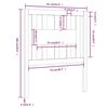 vidaXL sengegærde 81x4x100 cm massivt fyrretræ