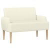vidaXL L&aelig;nestol med knap tufting Cremefarvet 116 x 67 x 81 cm