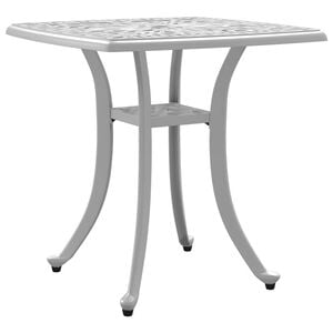 vidaXL havebord 53x53x53 cm st&oslash;bt aluminium hvid