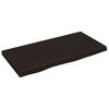 vidaXL v&aelig;ghylde 80x40x(2-4) cm behandlet massivt egetr&aelig; m&oslash;rkebrun