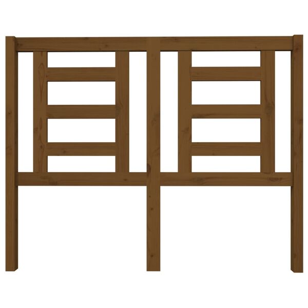 vidaXL sengeg&aelig;rde 126x4x100 cm massivt fyrretr&aelig; gyldenbrun