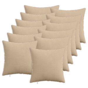 vidaXL Pudebetr&aelig;k 12 stk. HEERLEN Gr&aring;brun 40 x 40 cm cordfl&oslash;jl