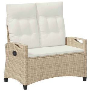 vidaXL Haveb&aelig;nk Beige og creme 105 x 60 x 112 cm St&aring;l og Polyester