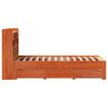 vidaXL seng med reol uden madras 75x190 cm massivt fyrretræ gyldenbrun