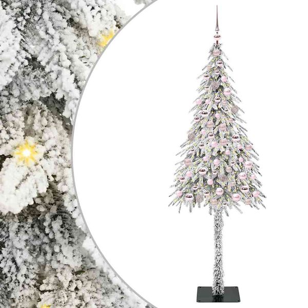 vidaXL Juletr&aelig; med 300 LED'er med stativ Hvid 210 cm PE og St&aring;l