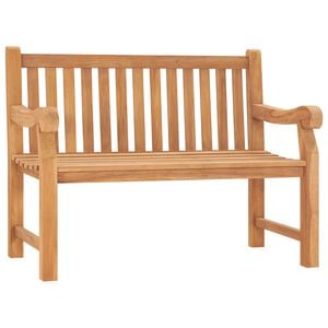 vidaXL haveb&aelig;nk 114 cm massivt teaktr&aelig;