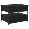 vidaXL Sofabord med skuffe Sort eg 70 x 50 x 54,5 cm Konstrueret tr&aelig;