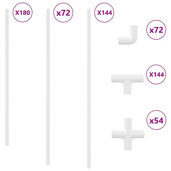 vidaXL PVC r&oslash;r 29 pcs Hvid Mterialpp og PE