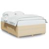 vidaXL sengeramme uden madras 140x190 cm stof cremefarvet