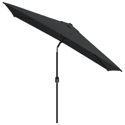 vidaXL udendørs parasol med metalstang 300 x 200 cm sort