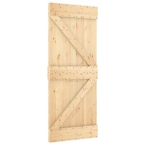vidaXL Skyded&oslash;r NARVIK Naturfarvet og sort 85 x 210 cm (213,5 cm)