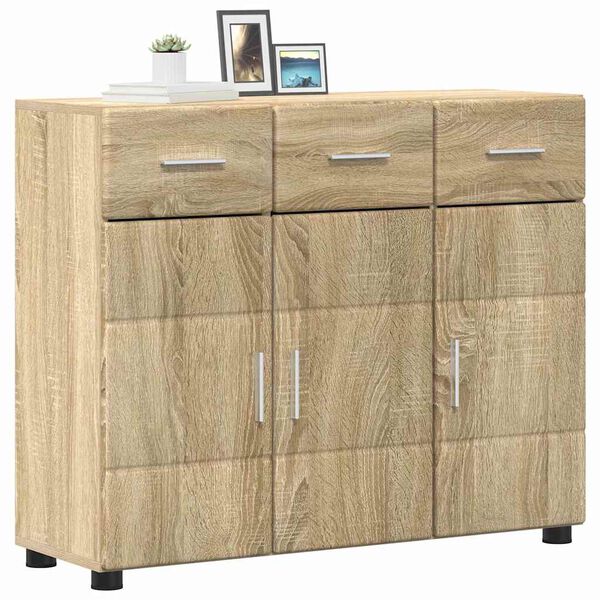 vidaXL Sideboard FLORIN Sonoma eg 88,5 x 30,5 x 73 cm Konstrueret tr&aelig;