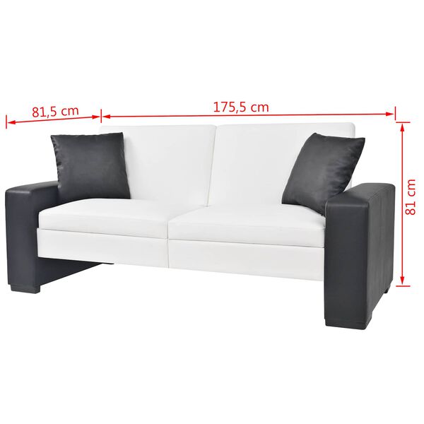 vidaXL Sofa Hvid Stof