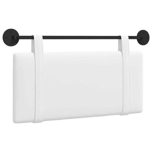 vidaXL H&aelig;ngende Hovedgavl V&aelig;gmonteret Hvid 100 x 55 x 5 cm Stof