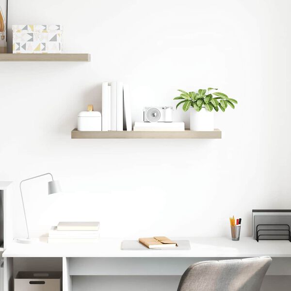 vidaXL v&aelig;ghylde 80x23,5x3,8 cm MDF egetr&aelig;sfarve