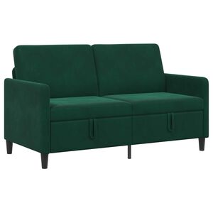 vidaXL Sofa med opbevaring M&oslash;rkegr&oslash;n 152 x 78 x 87 cm Polyester