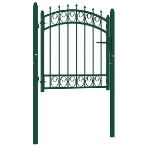vidaXL Hegnssporte EMMEN 100 x 100 cm Pulverlakeret St&aring;l Gr&oslash;n L&aring;ses