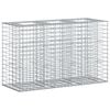 vidaXL Gabion h&oslash;jbed 130 x 50 x 80 cm Galvaniseret st&aring;l S&oslash;lv