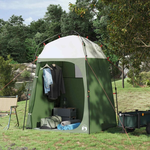 vidaXL Bruser Telts med opbevaring Gr&oslash;n 160 x 160 x 227 cm St&aring;l