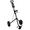 vidaXL Golf Trolley Sort Jern Sammenklappelig