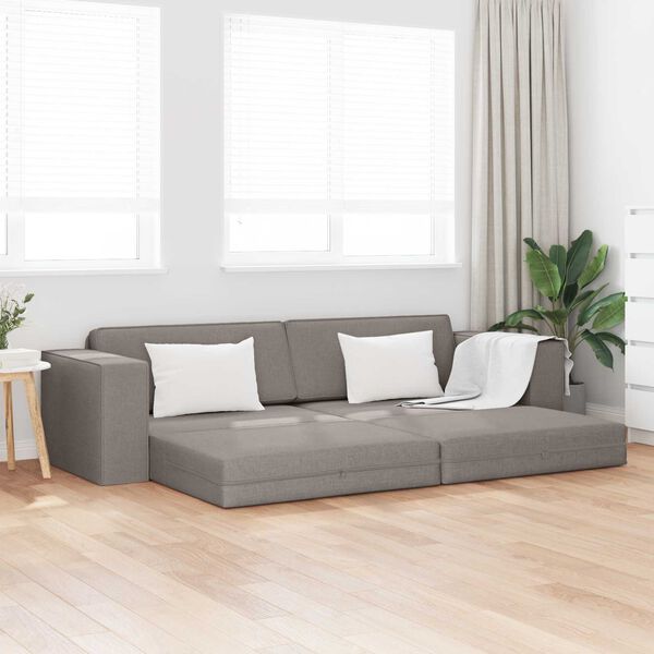 vidaXL Sovesofa 200cm Gr&aring;brun Stof
