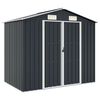 vidaXL haveskur 205x129x183 cm galvaniseret st&aring;l antracitgr&aring;