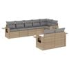 vidaXL sofas&aelig;t til haven 8 dele med hynder polyrattan beige