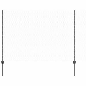 vidaXL Sekskantet hegn med stolpe 10 x 1,5 m PVC-belagt st&aring;l Gr&aring; Mesh