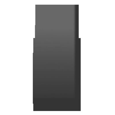 vidaXL sideskab 60x26x60 cm spånplade sort højglans