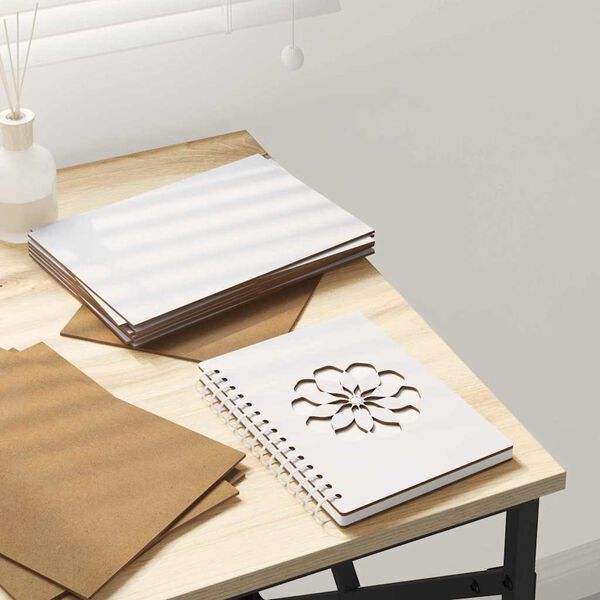 vidaXL Dekor Panels 12 pcs Hvid 15 x 21 x 0.27 cm Konstrueret træ