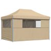 vidaXL Party Tent Beige 279 x 410 x 315 cm Oxford stof