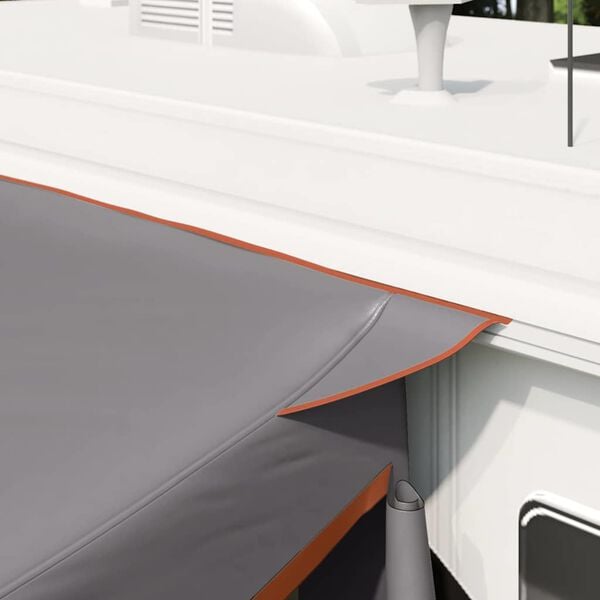 vidaXL Bagklapstelt med tag Gr&aring; og orange 285 x 255 x 245 cm taft