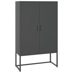 vidaXL h&oslash;jskab 80x35x135 cm st&aring;l antracitgr&aring;