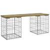 vidaXL haveb&aelig;nk med gabiondesign 103x31x42 cm impr&aelig;gneret fyrretr&aelig;
