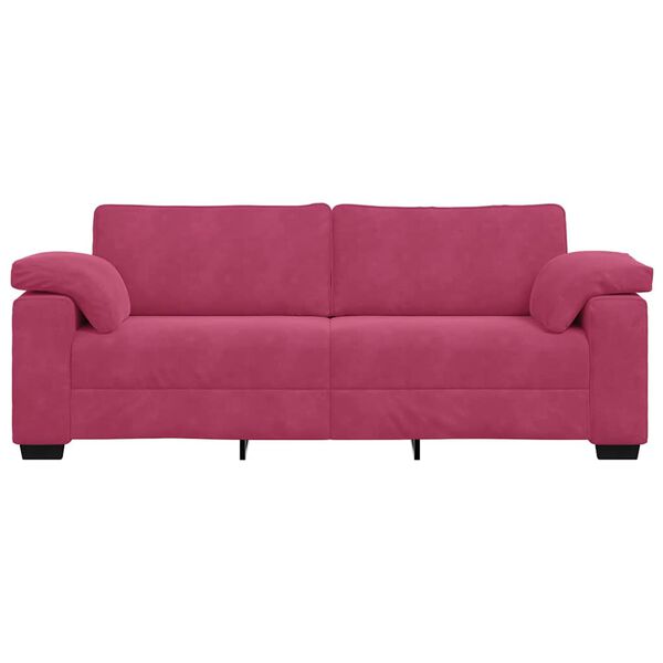 vidaXL 3-personers sofa 178 cm fløjl vinrød