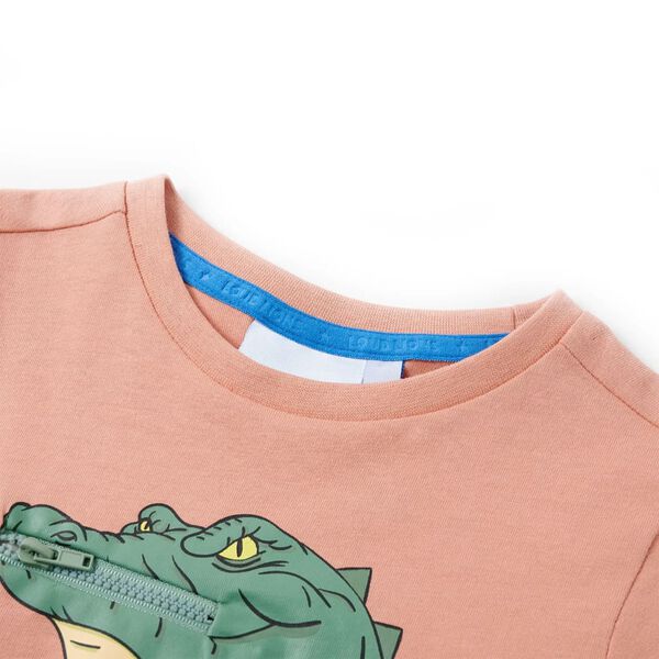 T-shirt til børn str. 128 lys orange