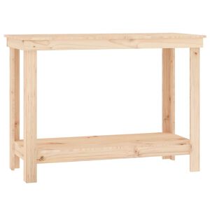 vidaXL arbejdsbord 110x50x80 cm massivt fyrretr&aelig;
