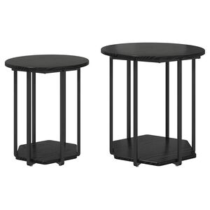 vidaXL Sidebordss&aelig;t 2 stk. Sort eg 50 x 50 x 50,5 cm