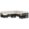 vidaXL Havesofa S&aelig;t 12 stk. Sort polyrattan