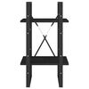 vidaXL bogreol 40x30x70 cm 2 hylder massivt fyrretræ sort