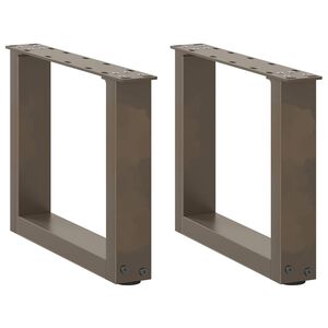 vidaXL sofabordsben U-formet 2 stk. naturst&aring;l 40x(30-31) cm st&aring;l