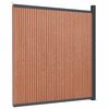 vidaXL hegnspanel 173x186 cm WPC brun