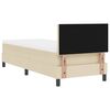 vidaXL Box spring seng med madras med LED Creme 80 x 200 cm Stof