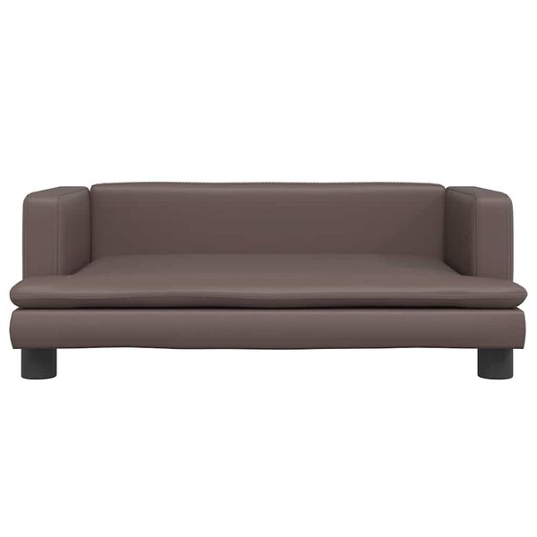 vidaXL hundeseng 80x45x30 cm kunstl&aelig;der brun