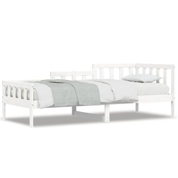 vidaXL daybed uden madras 90x200 cm massivt fyrretr&aelig; hvid