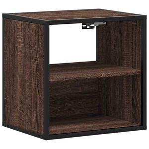 vidaXL v&aelig;gh&aelig;ngt sengebord 40x31x39,5 cm brun egetr&aelig;sfarve