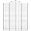 vidaXL buede gabionkurve 7 stk. 200x50x220/240 cm galvaniseret jern