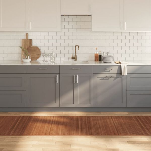 vidaXL gulvt&aelig;ppe 80x300 cm rektangul&aelig;r bambus brun